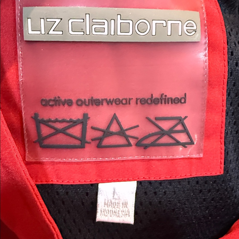 Liz Claiborne Women’s Active Outerwear Redefined jacket Red/black Size Large - Picture 4 of 13
